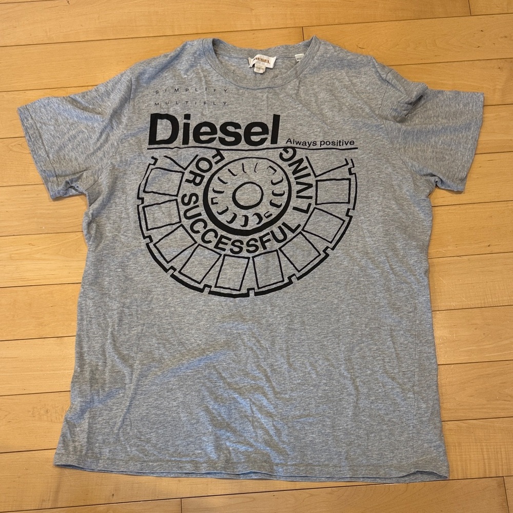 Diesel Always Positive Gray Men's Tee